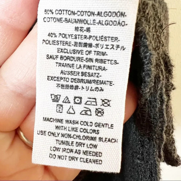 Free People We the Free Reverse Tie Dye Waffle Weave Tunic Dress XS Batik Gray - Picture 4 of 9